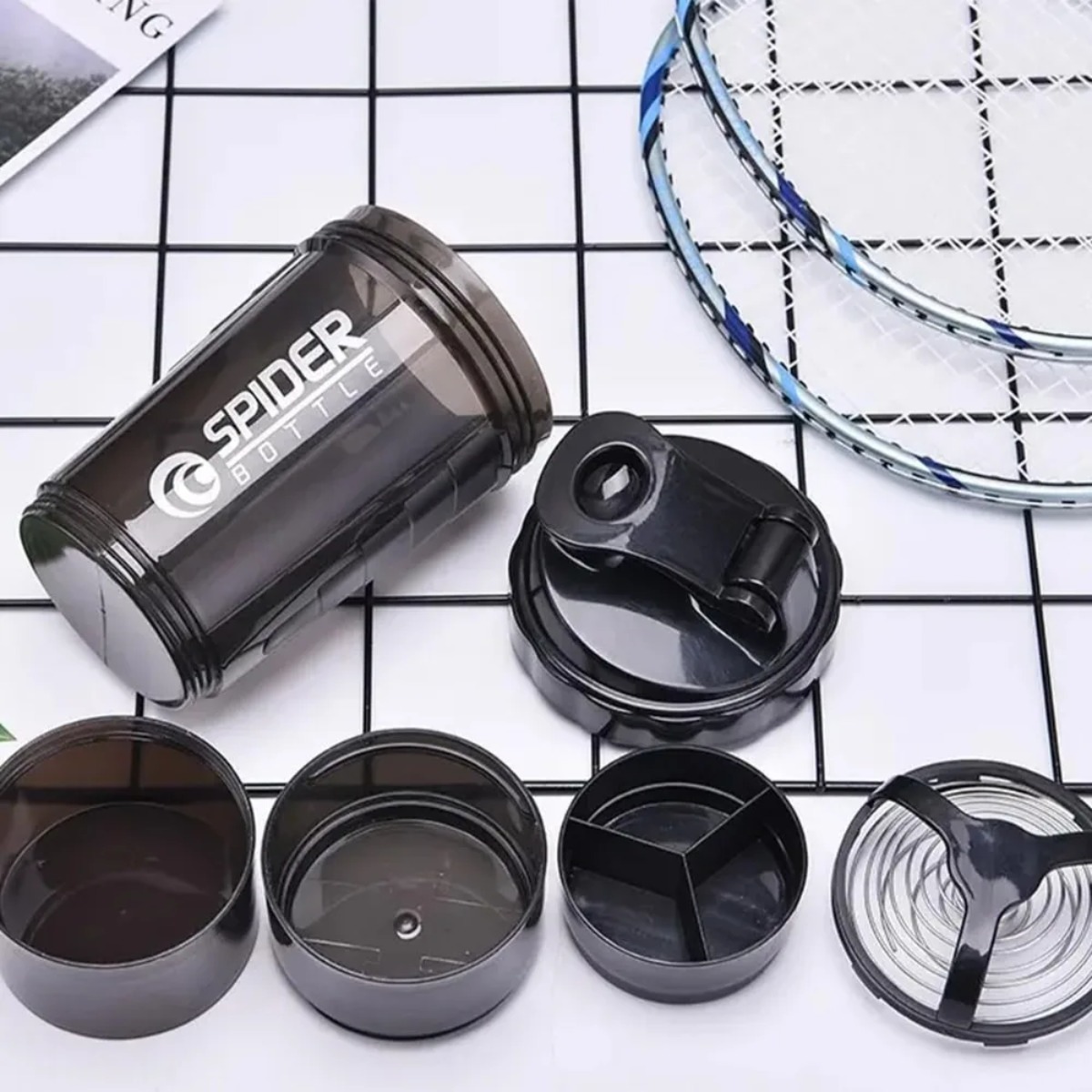 16 أوقية زجاجة شاكر البروتين م - مراجعة Protein Shaker Bottle وسعره
