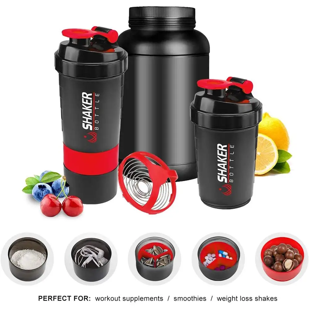 شاكر مسحوق البروتين مع كرة تحر - مراجعة Protein Shaker Bottle وسعره