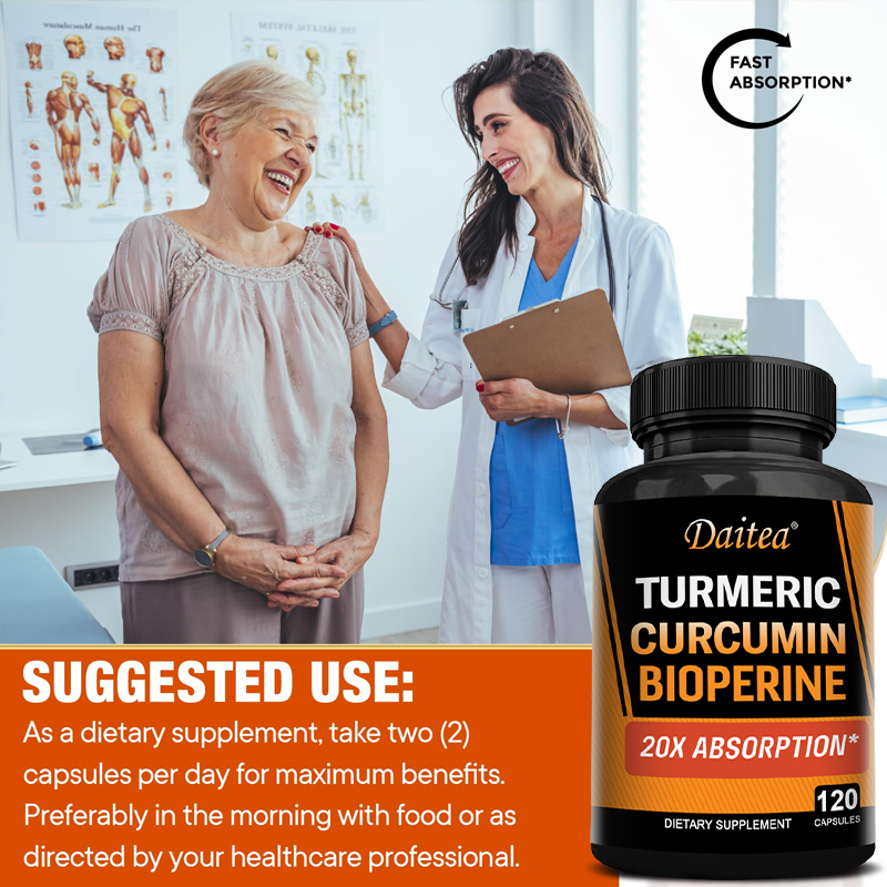 كبسولات الكركم 2500 ملغ مع 95% - مراجعة Turmeric Curcumin Capsule وسعره