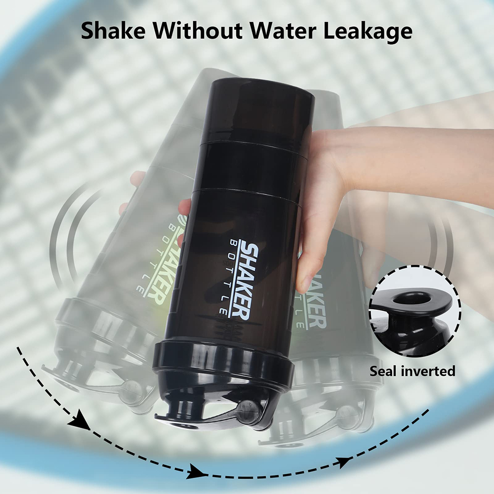 زجاجة تمارين لبناء الجسم 3 طبق - مراجعة Protein Shaker Bottle وسعره