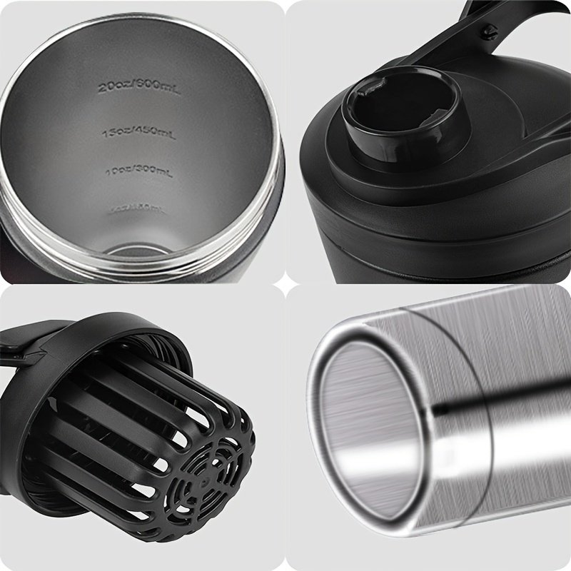 زجاجة شاكر محمولة من الفولاذ ا - مراجعة Protein Shaker Bottle وسعره